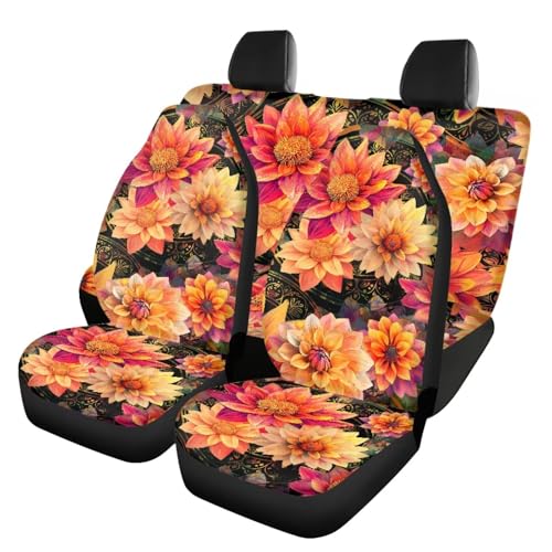 Housses de siège de voiture en polyester mandala, set universel de 4