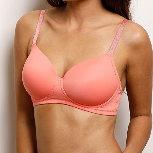 Image of Zivame Women's Nylon Padded Wire Free T-Shirt Bra