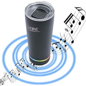 2022 Vibe Speaker Tumbler – 18oz Stainless Steel Tumbler W/Bluetooth Speaker | Upgraded 1000MaH Battery | Up to 8 Hours…
