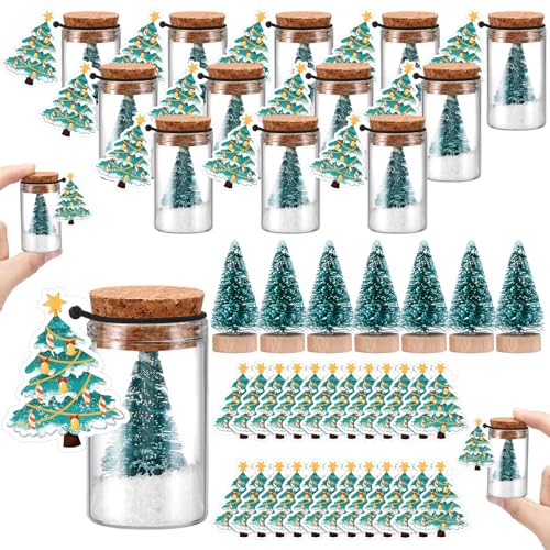 Soulchen 30 Sets Mini Christmas Bottle Brush Trees Bulk Mini