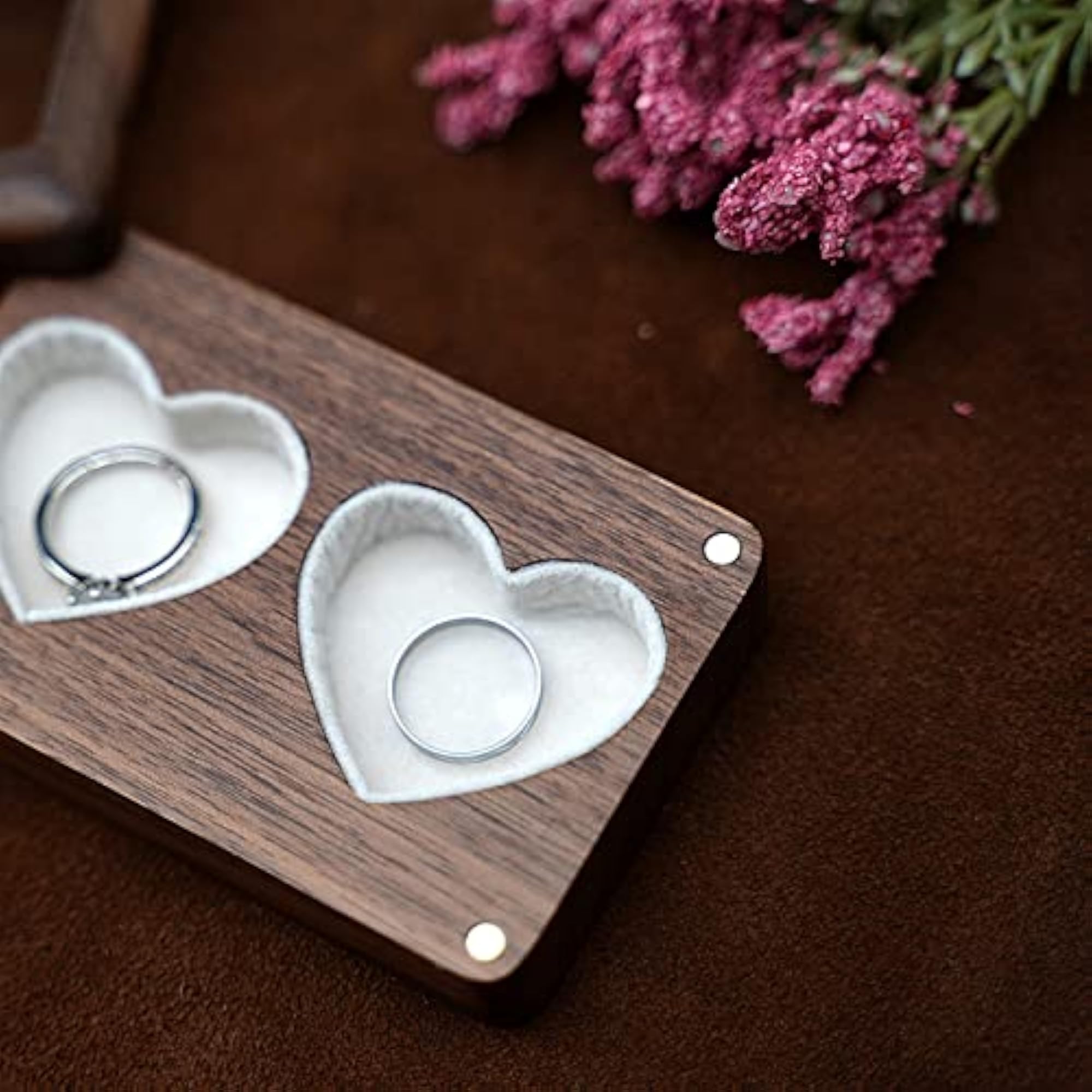 Custom Rustic Wedding Ring Box, Engagement Ring Holder