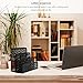 SEWACC Mesh Envelope Holder with Compartments Electroplated Desktop Mail Organizer for Office Home School Stylish Black Letter and File Storage Rack to Save Space