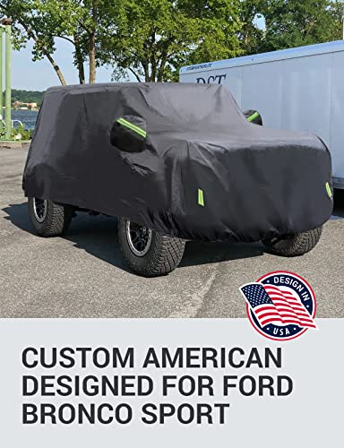 Image of Proadsy Custom Fit 2021-2026 Ford Bronco Sport Car Cover Waterproof Outdoor | UV-Blocking Waterproof With Soft Lining Prevents Leaks & Scratches. Perfect For Sunny, Snowy Outdoor Parking, Garage Storage
