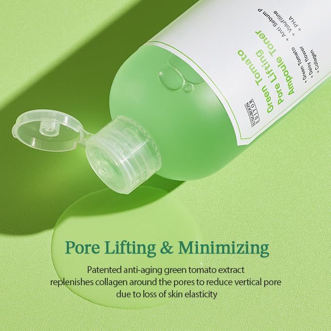Image of SUNGBOON EDITOR Green Tomato Pore Lifting Toner (350 ml) | Pore-Care Balancing Toner | Tightens, Hydrates & Controls Excess Oil