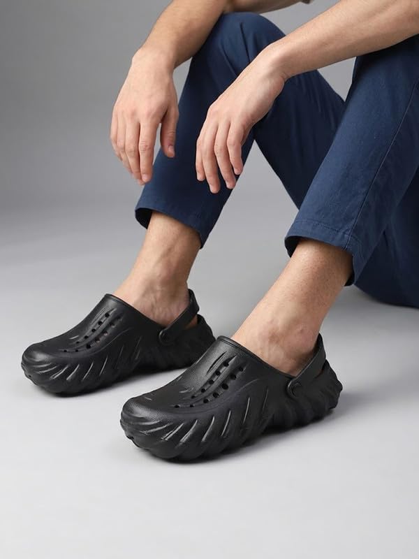 Image of JUSAN Men's Lightweight Comfort Clogs | Soft Cushion Slip-On Garden & Beach Clogs for Men | Breathable Waterproof Sandals with Non-Slip Sole | Casual Outdoor Summer Footwear for Men