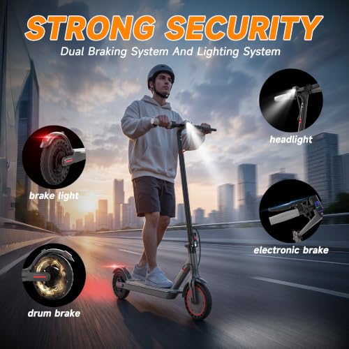Image of Aovowheel Electric Scooter for Adults, Folding E Scooter with 250W-500W Motor 16-24 Mph Top Speed, Max 15-60Miles Long Range,Commuting Scooters with 6.5'' /8.5'' /10'' /14'' Tires, Dual Brakes