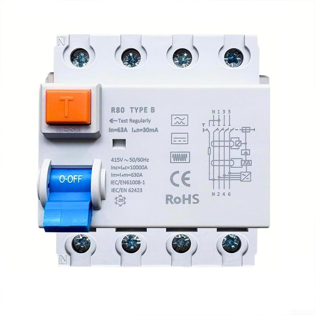 Disyuntor FI 63A 30mA Material ABS Ignífugo