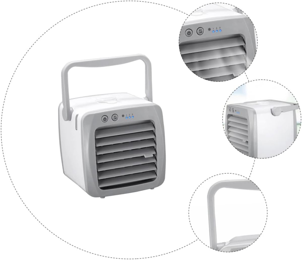 KICHOUSE 1pc Mini Air Conditioner Fan Portable Desktop Usb Cooler for Personal Use Lightweight and Stylish Design for Home Office Travel