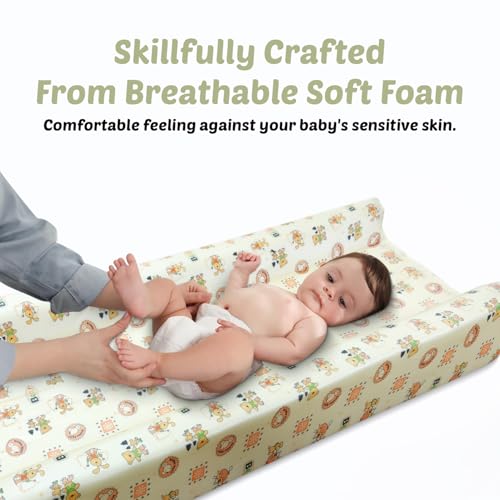 ZIKKU Baby Diaper Changing and Massage Pad with Safety Belt (Teddy