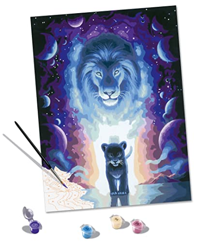 Ravensburger – CreArt 30x40 cm – Adulte – Peinture par numéros – Lion (Jojoesart Edition) – Activité détente et créative – 23516