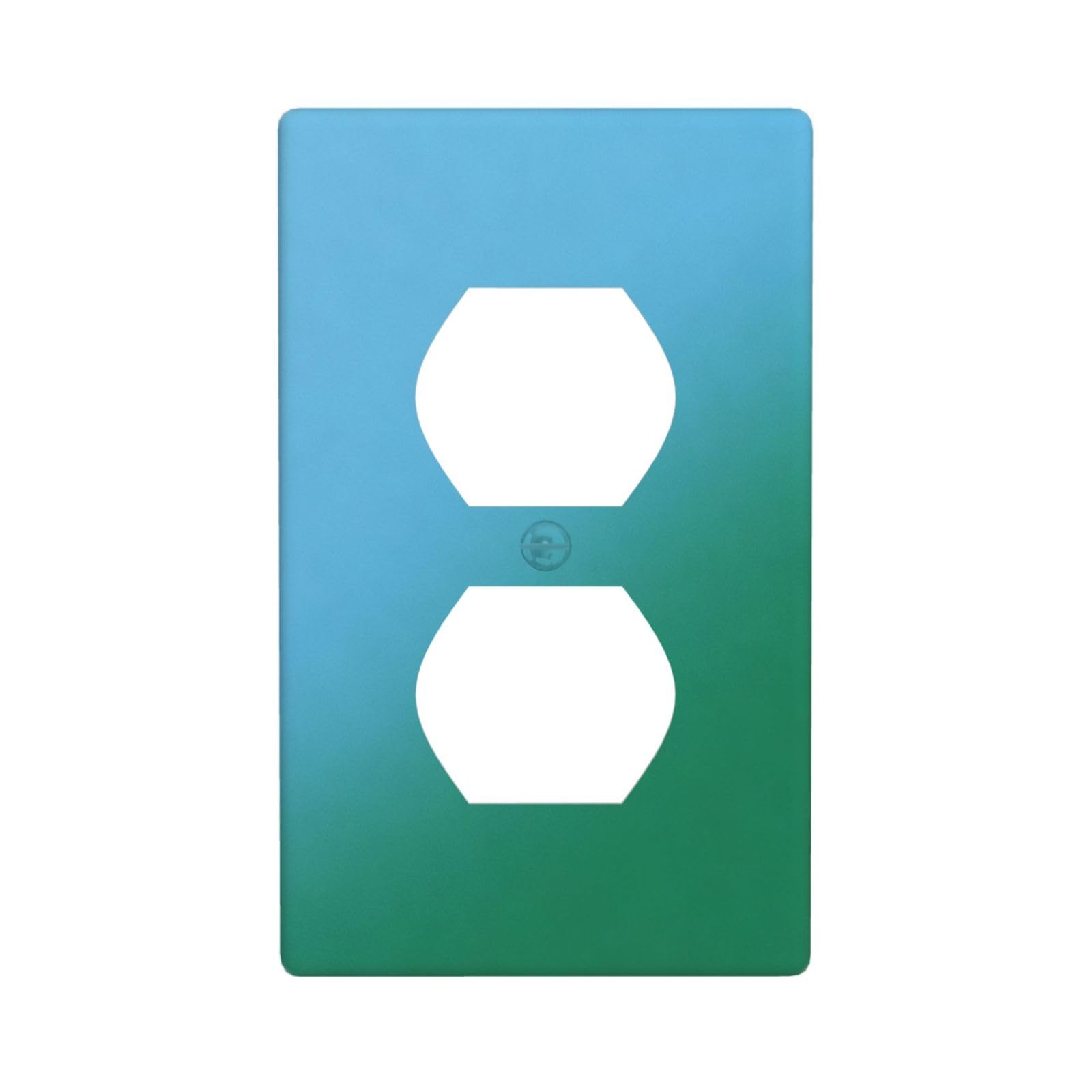 Blue Green Fade Unbreakable Polycarbonate Switch Plate-1 Gang Screwless Wall Plate for Home Office