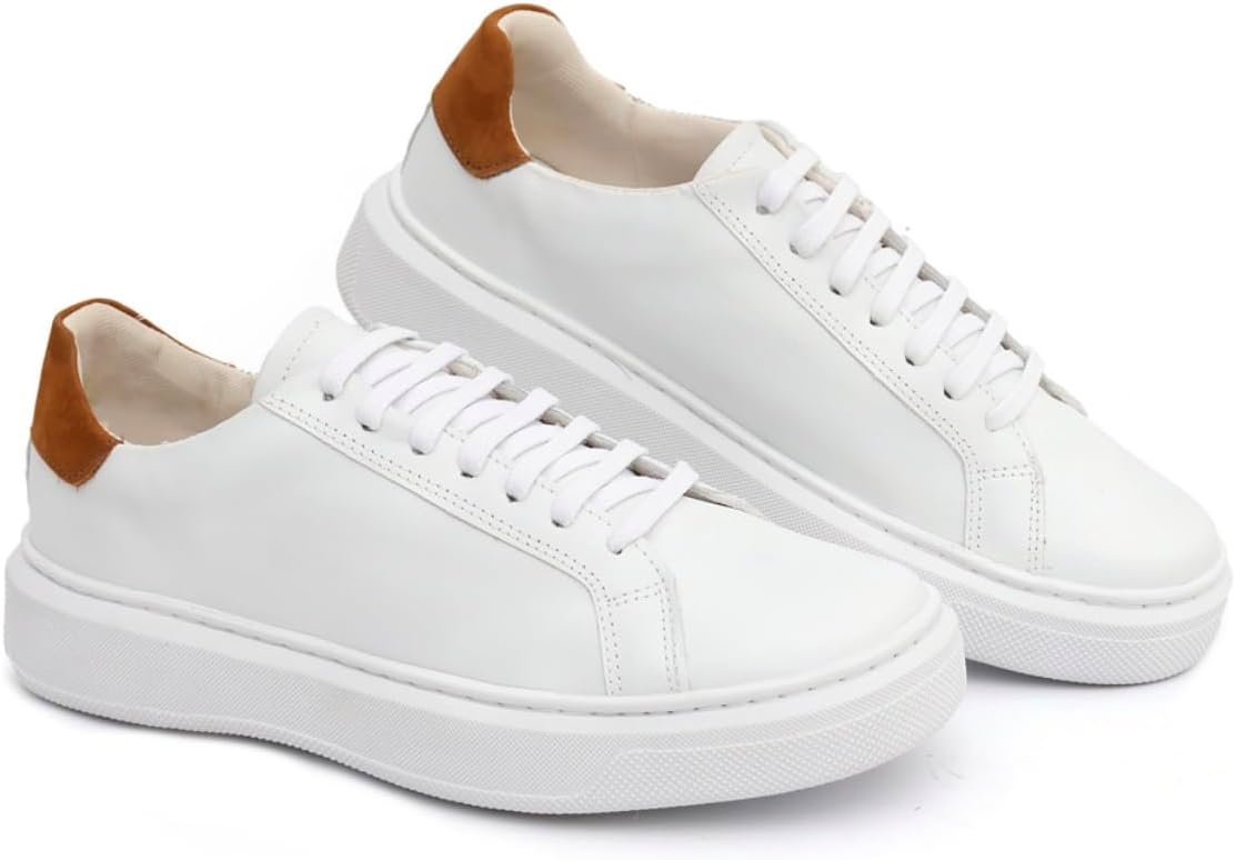 Tênis Casual Masculino Couro Nobre Premium Confortável