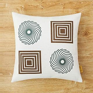 XIAOXX Dwa geometryczne wzory w kolorze brązowym i niebieskim nordycka gruba poszewka na poduszkę dom salon sofa poszewka na poduszkę samochód 45 * 45 cm