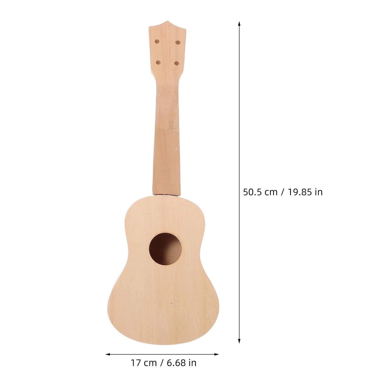 Zestawy Ukulele Niepomalowany Drewniany Instrument Muzyczny Ręcznie Robiony Zestaw Do Montażu Ukulele