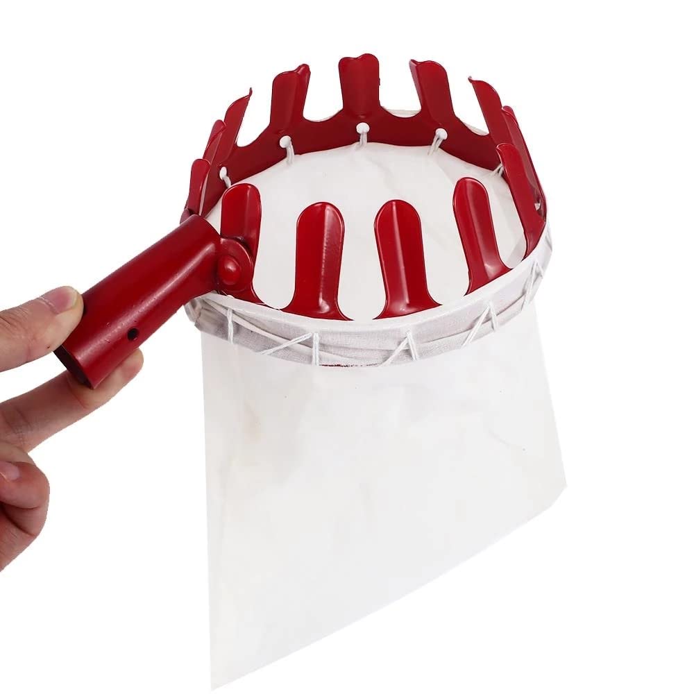 YXSH Raccoglitore di Frutta Rossa in Metallo Raccoglitore di Raccoglitore di Frutta Dispositivo Esterno Creativo Senza Palo Strumento Portatile per Giardinaggio da Cortile Agricolo