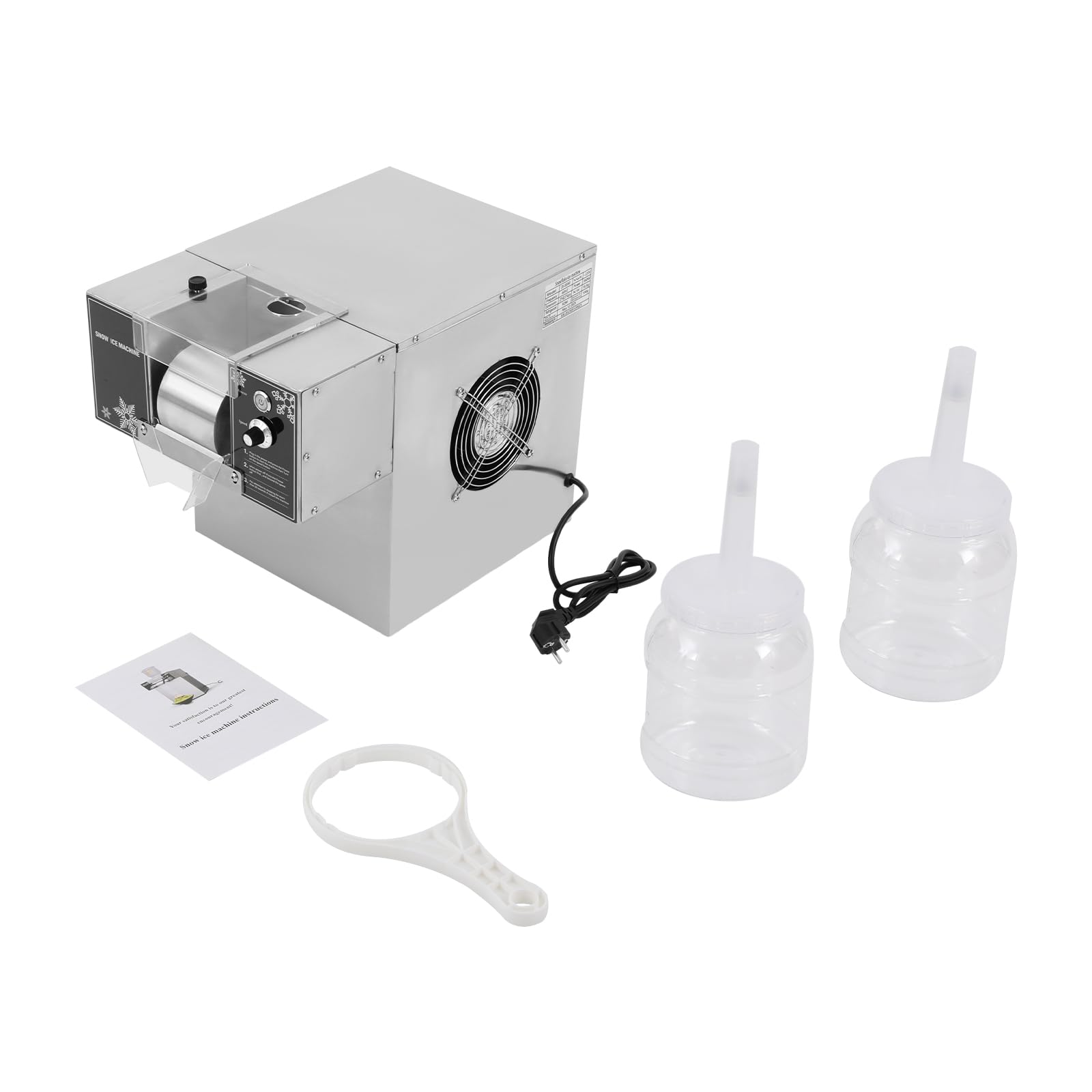 60kg/24h Mini Schnee-Eis-Maschine Rasiermaschine Schneeflocken-Eis-Maschine Bingsu-Maschine, mechanisch mit Luftkühlsystem