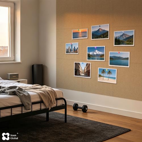 Image of Soon Global Acoustical Wall Panels, 6-Piece 23.62 X 23.62 Inches Art Acoustic Panels, Decorative Acoustic Panels, Acoustic Wall Panels, Sound Absorbing Wall Art, Cane Lattice