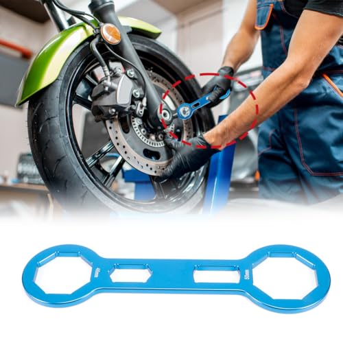 Image of Joyzan Fork Cap Wrench, Aluminum Alloy Motorcycle Front Forks Removing Rebuild Dirt Bike Repair Tool Dual Chamber Removal Tire Change Spanner Motor Shock Absorber 46mm 50mm CRF250R CRF450R CRF450X