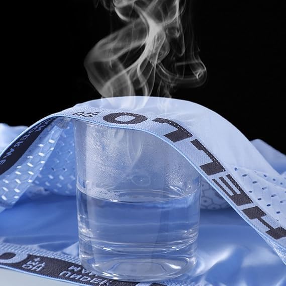 Men's Mesh lce Silk Underwear Box Briefs Breathable Underwear Trunks Underpanties Multipacks for Men C/X2