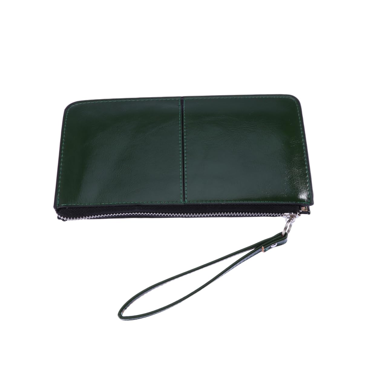 DEARMAMY Elegant Women Wallet Zipper Buckle Clutch Purse High Capacity Envelope Bag Leather Handbag Phone Slot (dark)