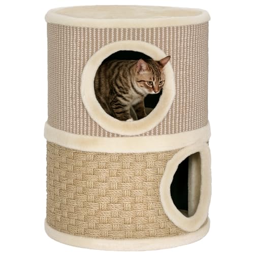 PawHut Tonneau à gratter pour Chat Arbre à Chat sisal Naturel et...