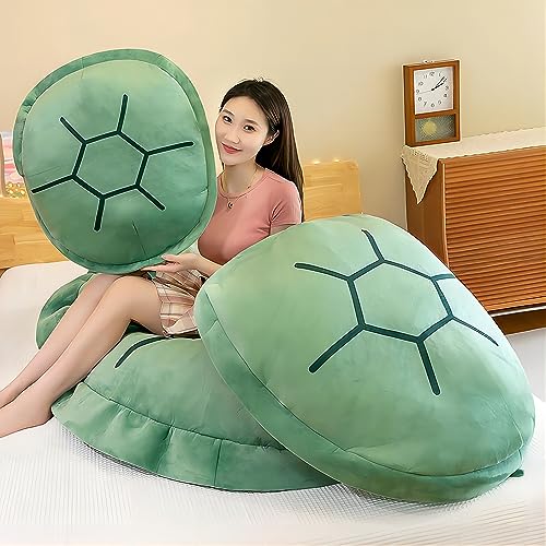 LELEBEAR Turtle Power Shell, Giant Pillow, Kawaii Wearable Turtle Shell Plush Cushion (80cm/31.4in)