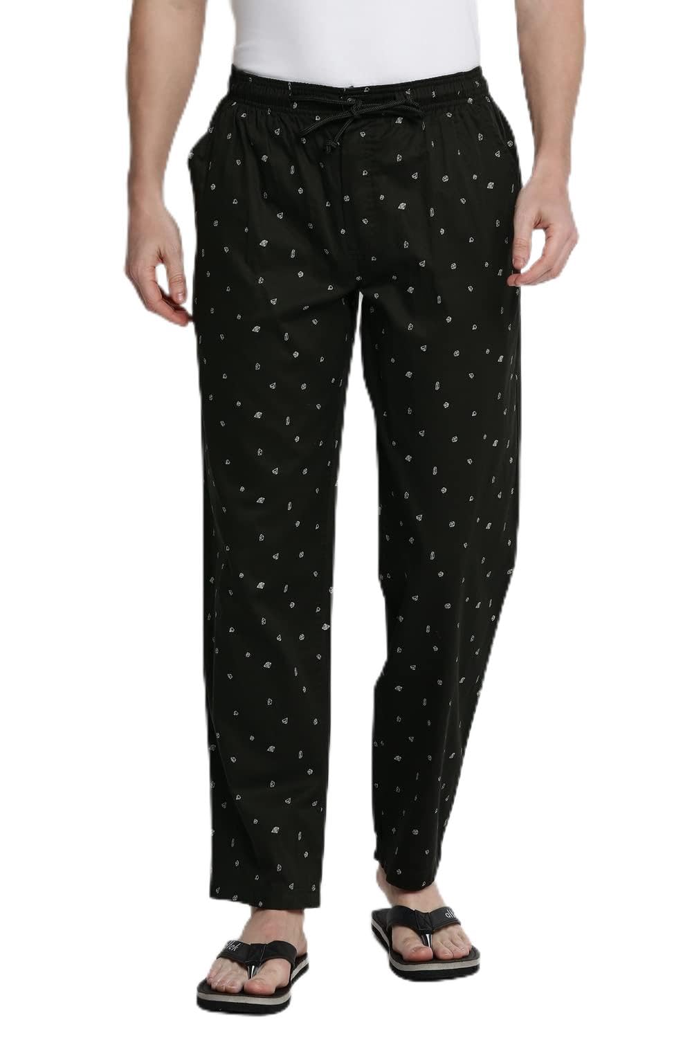van heusen Athleisure Men Pyjamas - 100% Combed Cotton - Allover Print, Drawstring Waist, Ultra Soft_50082_APP10_M-picture-21
