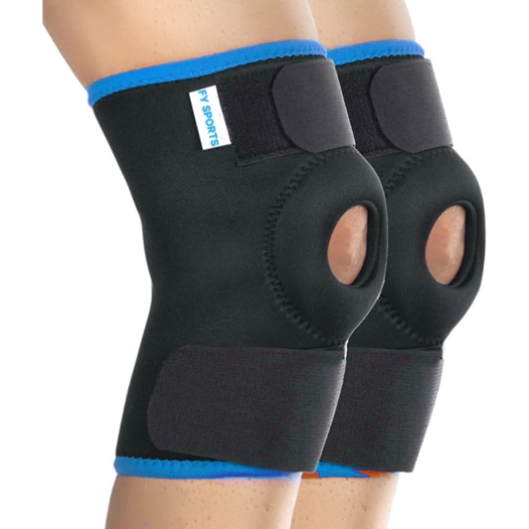 FY Sports Neoprene 2 Adjustable Knee Support Patella|Knee Support For Men And Women|Knee Cap|Knee Brace|Knee Guard |Knee Cap|Knee Pain Relief |Knee Belt|Joint Pain Relief (Sky Blue) (B0C8PL7QB6) Amazon Price History, Amazon Price Tracker