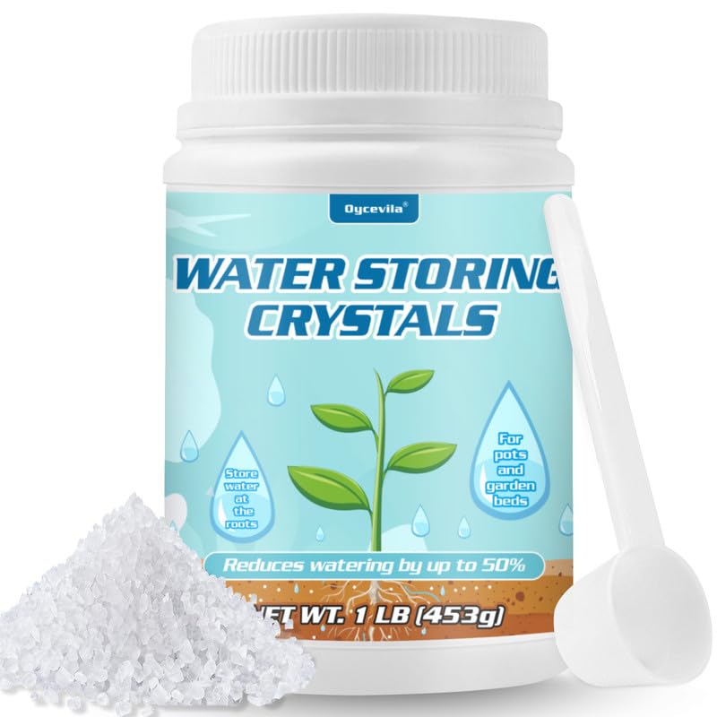1LB Water Storing Crystals for Plants with Spoon Water Gel Solves Plant Over-Watering and Drought Problems Keeps The Soil Moist Small Water Storing Polymer Crystals for Plants Candle - by Oycevila