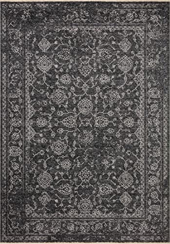 Tapete corredor Loloi Vance 2'7" x 10' negro y dove