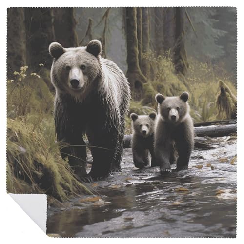 Mother Bear y sus servilletas de tela cuadradas 18.7x18.7 pulgadas miniatura 6
