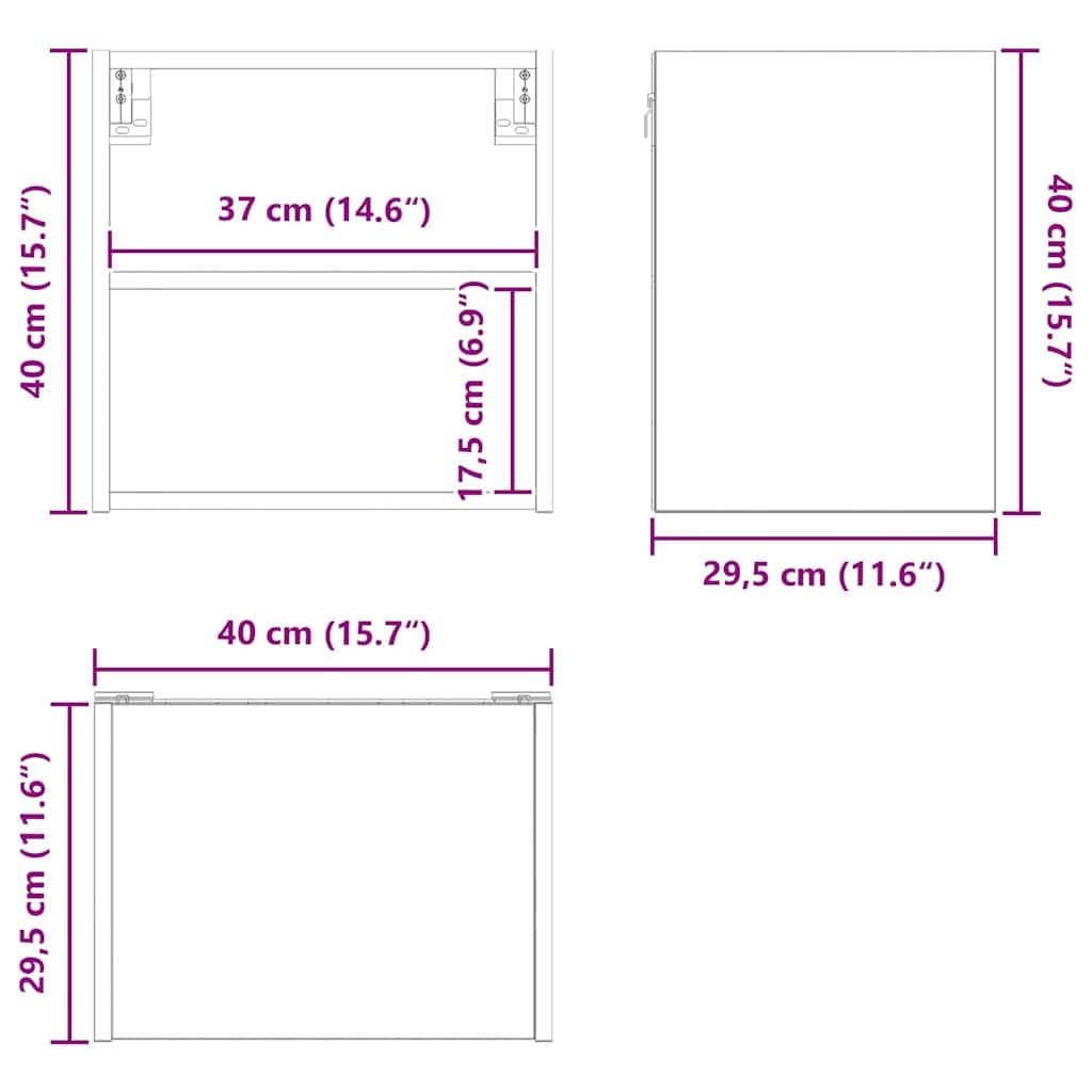 Hängeschrank Weiß aus Holzwerkstoff 40 x 29,5 x 40 cm mit viel Stauraum für Küche, moderner Wandschrank ideal als Vorratsschrank, Organizer für Geschirr, Teller, Tasse und Besteck