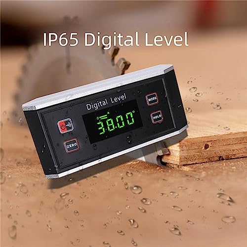 Image of Inclinometer, Digital Protractor /Level /Angle Finder and Gauge Tools with V-Groove Magnetic Base and Backlight - Dust and Waterproof IP65 Precision Smart Level(Not include battery)