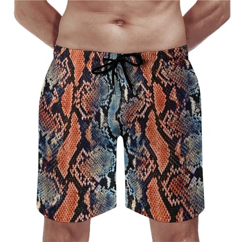 Short de bain homme séchage rapide UMENG avec poches maillot texture serpent S