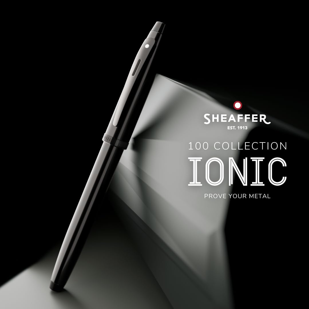 Sheaffer Pióro wieczne 100 | E9375 Ionic Grey Gunmetal z wykończeniami PVD, cienka stalówka, pióro wieczne premium