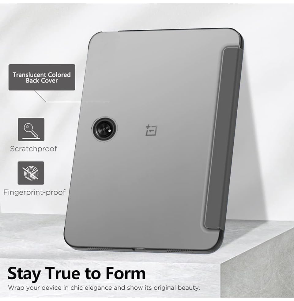 ProElite Case Cover for OnePlus Pad Lite 11 inch Case, Smart Flip Case Cover for OnePlus Pad Lite 11 inch Case Translucent Back with Stylus Pen [Auto Sleep Wake Feature], Black — Amazon image 4