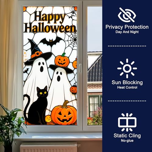 HOMETITUTE Vinilo Decorativo para Ventana Halloween 17.7x39.3 pulg miniatura 5
