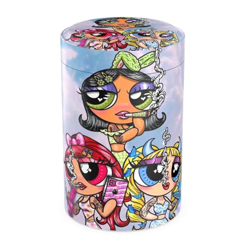 epzoee Aluminum Storage Jar Portable Airtight Smell Proof Container Bottle Multipurpose Storage Container for Spices, Coffee & Teas (GIRLS)