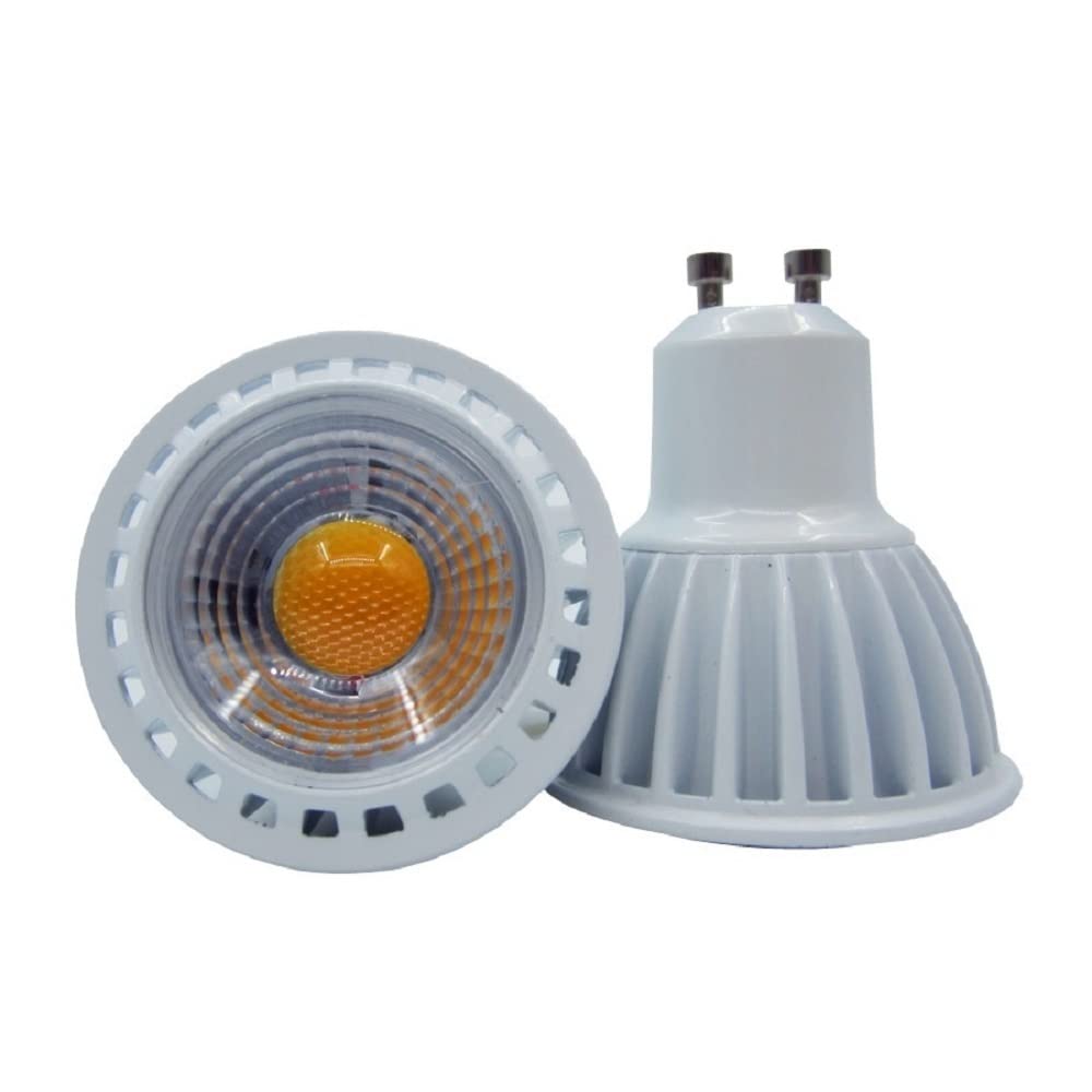 1fortunate Lights Pack of 10, LED COB Spotlight 3w/5w/7w GU10 AC85-265V Aluminum Home Lighting(Silver White,Natural White 5w)