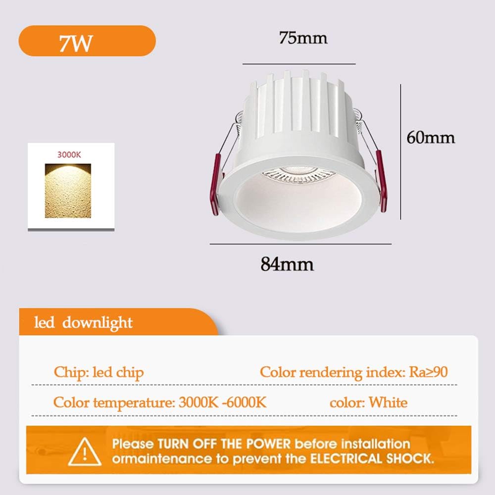 Kit di Conversione per Faretti LED da Incasso A Soffitto Confezione da 6 Pezzi 3 Cct 3000K/4000K/6000K Faretto da Incasso Kit di Conversione di Ricambio Ad Alta Luminosità