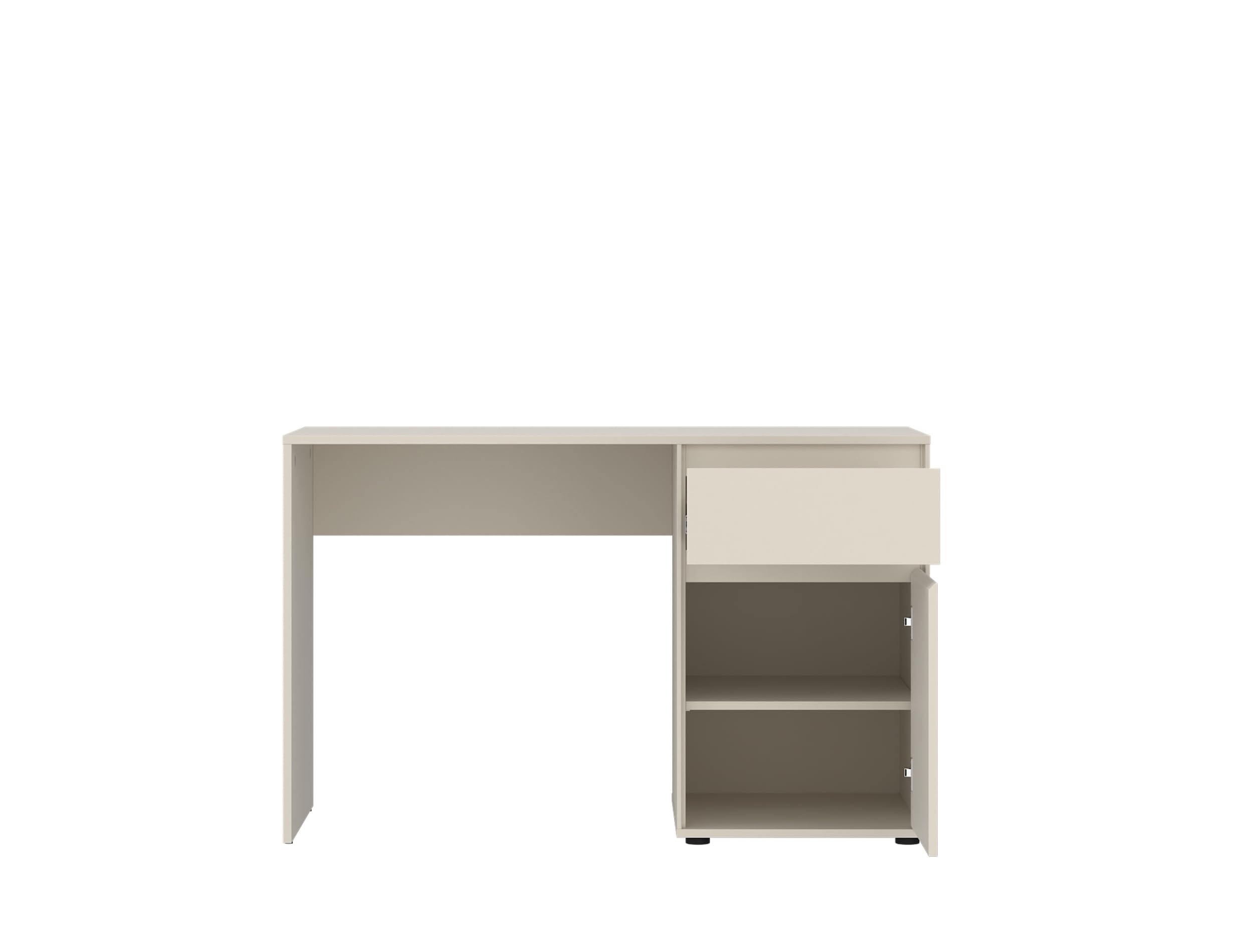 Kleiner Schreibtisch Zapato 120 cm mit Schublade und Schrank Kaschmir