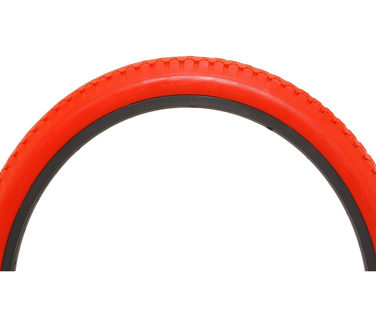 Alta Bicycle Tire Duro 24 x 2.125 Bike Tire Diamond Drizzle Style (Red)