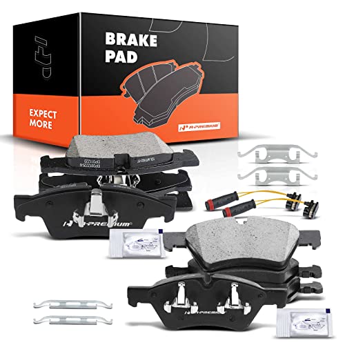 A-Premium Front & Rear Ceramic Disc Brake Pads Set Compatible with Select Mercedes-Benz Models - GL320 2007-2009, G55 AMG, GL350, GL450, GL550, ML320, ML350, ML450, ML500, ML550, R320, R350, R500