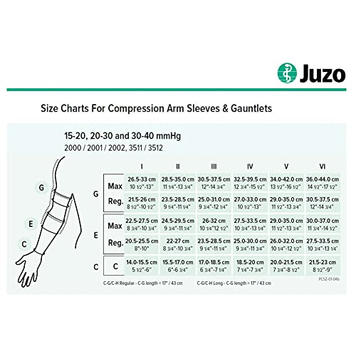 Image of Juzo Soft 2001, Compression Armsleeve with Silicone Top Band, 20-30 mmHg, Regular, 6 (VI), Beige
