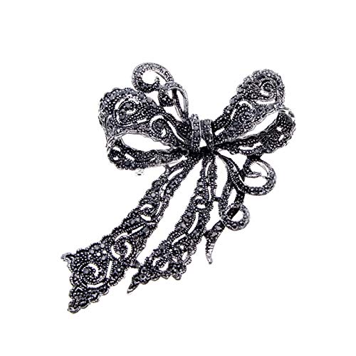 Broche nœud strass ajouré accessoire idéal pour manteau d'hiver
