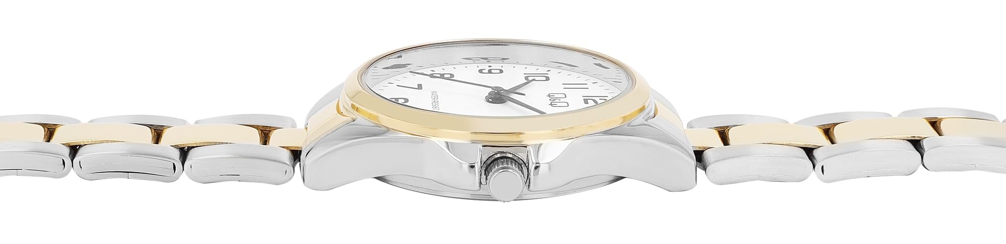 Q&Q Reloj de mujer de acero inoxidable con cierre desplegable, 3 bar, analógico, cuarzo
