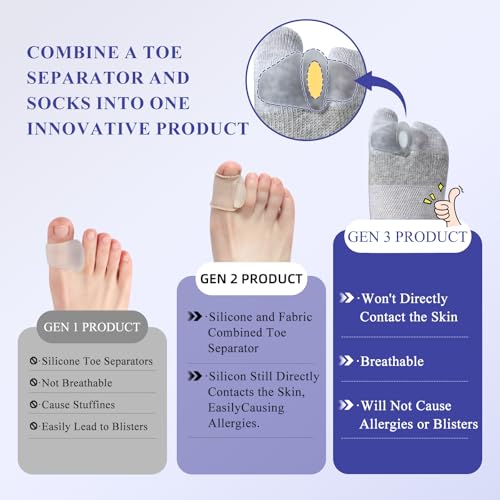 Image of Bunion Socks For Women & Men,Bunion Relief Socks,Big Toe Separator Socks,Toe Straightener Alignment, Hallux Valgus