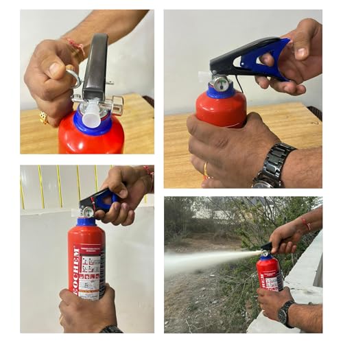 Image of ABC Multipurpose Dry Powder Fire Extinguisher - ISI Certified, Portable & Easy to Use - for Home, Office, Car, Shop, Kitchen - Fire Safety Equipment (1kg)