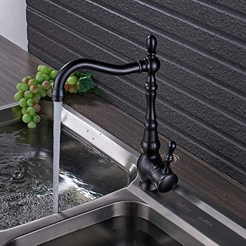Mitigeur de cuisine en bronze noir au design élégant et durable