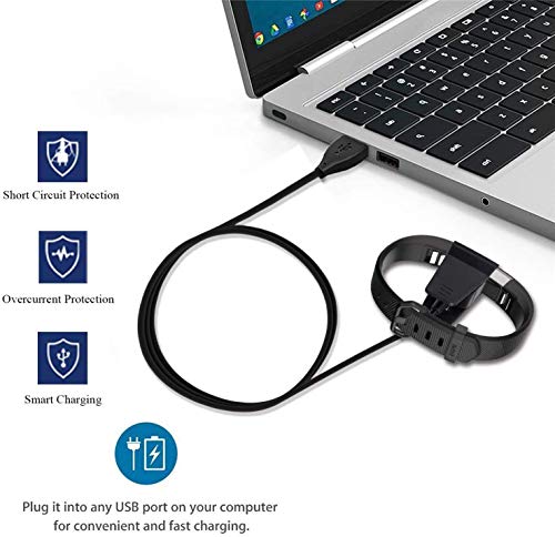 Kingacc Compatible With Fitbit Alta Charger, 2-Pack Fibit Alta Replacement Usb Charging Cable Cord Charger Cradle Dock Adapter For Fitbit Alta Fitness Smart Watch (Only For Fitbit Alta) #TOP6